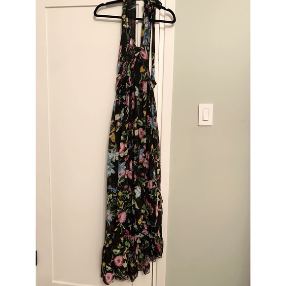 MISA Los Angeles Faye Floral Print Halter Gown, X-Small - Picture 7 of 9